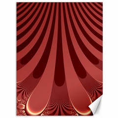 Vermilion Stripes Canvas 36  X 48  by SpinnyChairDesigns