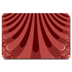 Vermilion Stripes Large Doormat  by SpinnyChairDesigns