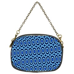 Abstract Blue Circles Mosaic Chain Purse (two Sides)