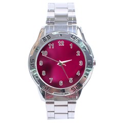 Fun Fuschia Stainless Steel Analogue Watch by Janetaudreywilson