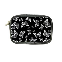 Black And White Butterfly Pattern Coin Purse by SpinnyChairDesigns