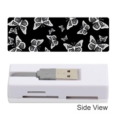 Black And White Butterfly Pattern Memory Card Reader (stick) by SpinnyChairDesigns