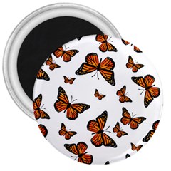 Monarch Butterflies 3  Magnets by SpinnyChairDesigns