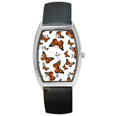 Monarch Butterflies Barrel Style Metal Watch by SpinnyChairDesigns