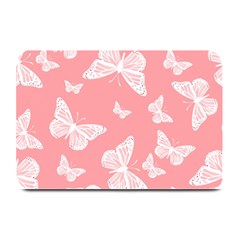 Pink And White Butterflies Plate Mats by SpinnyChairDesigns