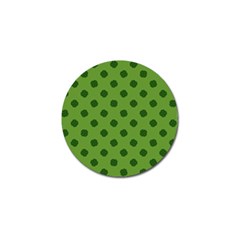 Green Four Leaf Clover Pattern Golf Ball Marker