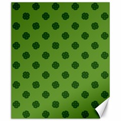 Green Four Leaf Clover Pattern Canvas 20  x 24 