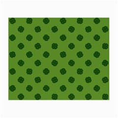 Green Four Leaf Clover Pattern Small Glasses Cloth (2 Sides)