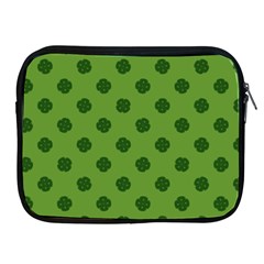 Green Four Leaf Clover Pattern Apple iPad 2/3/4 Zipper Cases