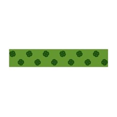 Green Four Leaf Clover Pattern Flano Scarf (mini) by SpinnyChairDesigns