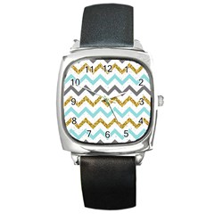 Chevron  Square Metal Watch by Sobalvarro