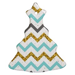 Chevron  Christmas Tree Ornament (two Sides) by Sobalvarro