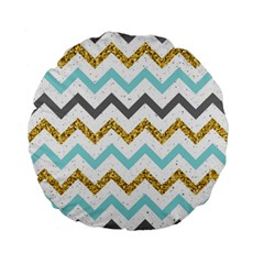 Chevron  Standard 15  Premium Flano Round Cushions by Sobalvarro