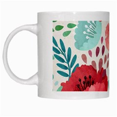 Floral  White Mugs by Sobalvarro