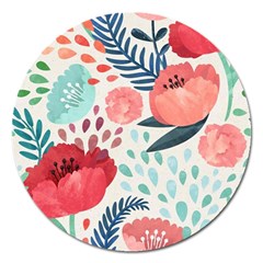 Floral  Magnet 5  (round) by Sobalvarro