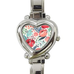 Floral  Heart Italian Charm Watch by Sobalvarro
