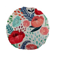 Floral  Standard 15  Premium Flano Round Cushions by Sobalvarro