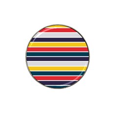 Horizontal Colored Stripes Hat Clip Ball Marker (10 Pack) by tmsartbazaar