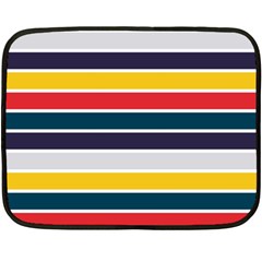 Horizontal Colored Stripes Fleece Blanket (mini) by tmsartbazaar