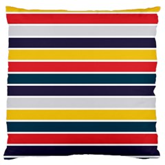 Horizontal Colored Stripes Standard Flano Cushion Case (one Side) by tmsartbazaar