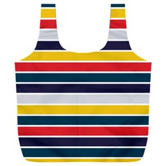 Horizontal Colored Stripes Full Print Recycle Bag (xxl) by tmsartbazaar