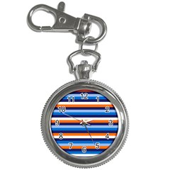 Ocean Blue Stripes Key Chain Watches by tmsartbazaar