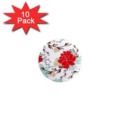 Floral Pattern  1  Mini Magnet (10 Pack)  by Sobalvarro