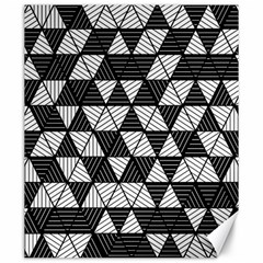 Black And White Triangles Pattern Canvas 20  X 24  by SpinnyChairDesigns