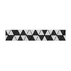 Black And White Triangles Pattern Flano Scarf (mini) by SpinnyChairDesigns