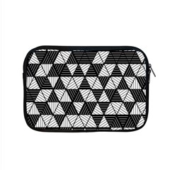 Black And White Triangles Pattern Apple Macbook Pro 15  Zipper Case by SpinnyChairDesigns