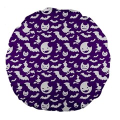 Halloween  Large 18  Premium Flano Round Cushions by Sobalvarro