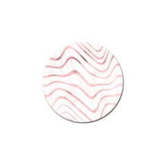 Pink Abstract Stripes on White Golf Ball Marker