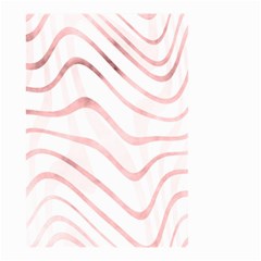 Pink Abstract Stripes On White Small Garden Flag (two Sides) by SpinnyChairDesigns