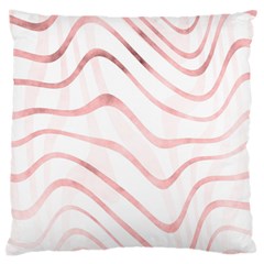 Pink Abstract Stripes on White Large Cushion Case (Two Sides)