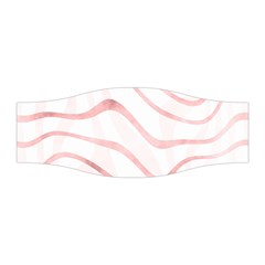 Pink Abstract Stripes on White Stretchable Headband