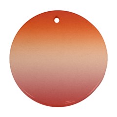 Vermilion Coral Sunset Gradient Ombre Ornament (Round)