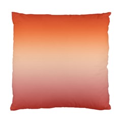 Vermilion Coral Sunset Gradient Ombre Standard Cushion Case (two Sides) by SpinnyChairDesigns