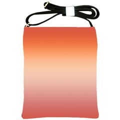 Vermilion Coral Sunset Gradient Ombre Shoulder Sling Bag
