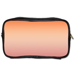 Vermilion Coral Sunset Gradient Ombre Toiletries Bag (one Side) by SpinnyChairDesigns