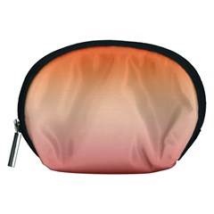 Vermilion Coral Sunset Gradient Ombre Accessory Pouch (medium) by SpinnyChairDesigns