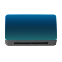 Blue Teal Green Gradient Ombre Colors Memory Card Reader With Cf by SpinnyChairDesigns