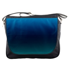 Blue Teal Green Gradient Ombre Colors Messenger Bag by SpinnyChairDesigns