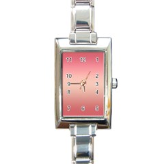 Pink Blush Gradient Ombre Colors Rectangle Italian Charm Watch by SpinnyChairDesigns