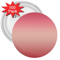 Pink Blush Gradient Ombre Colors 3  Buttons (100 Pack)  by SpinnyChairDesigns