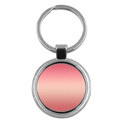 Pink Blush Gradient Ombre Colors Key Chain (round) by SpinnyChairDesigns