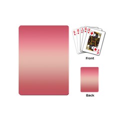 Pink Blush Gradient Ombre Colors Playing Cards Single Design (mini) by SpinnyChairDesigns