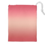 Pink Blush Gradient Ombre Colors Drawstring Pouch (4XL) Front
