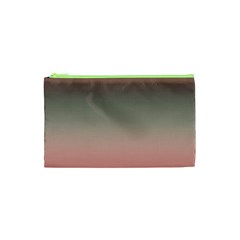 Tea Rose And Sage Gradient Ombre Colors Cosmetic Bag (xs) by SpinnyChairDesigns