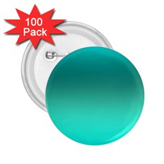 Teal Turquoise Green Gradient Ombre 2 25  Buttons (100 Pack)  by SpinnyChairDesigns