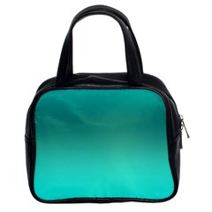 Teal Turquoise Green Gradient Ombre Classic Handbag (two Sides)